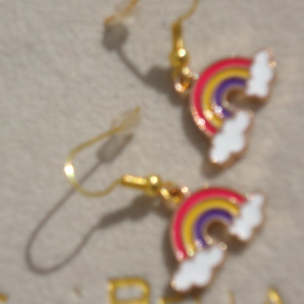 Hanging Rainbow Earrings - Picture 4 of 14
